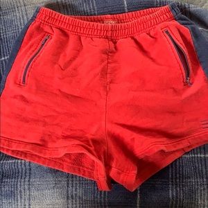 Vintage red sweat shorts and or the tee